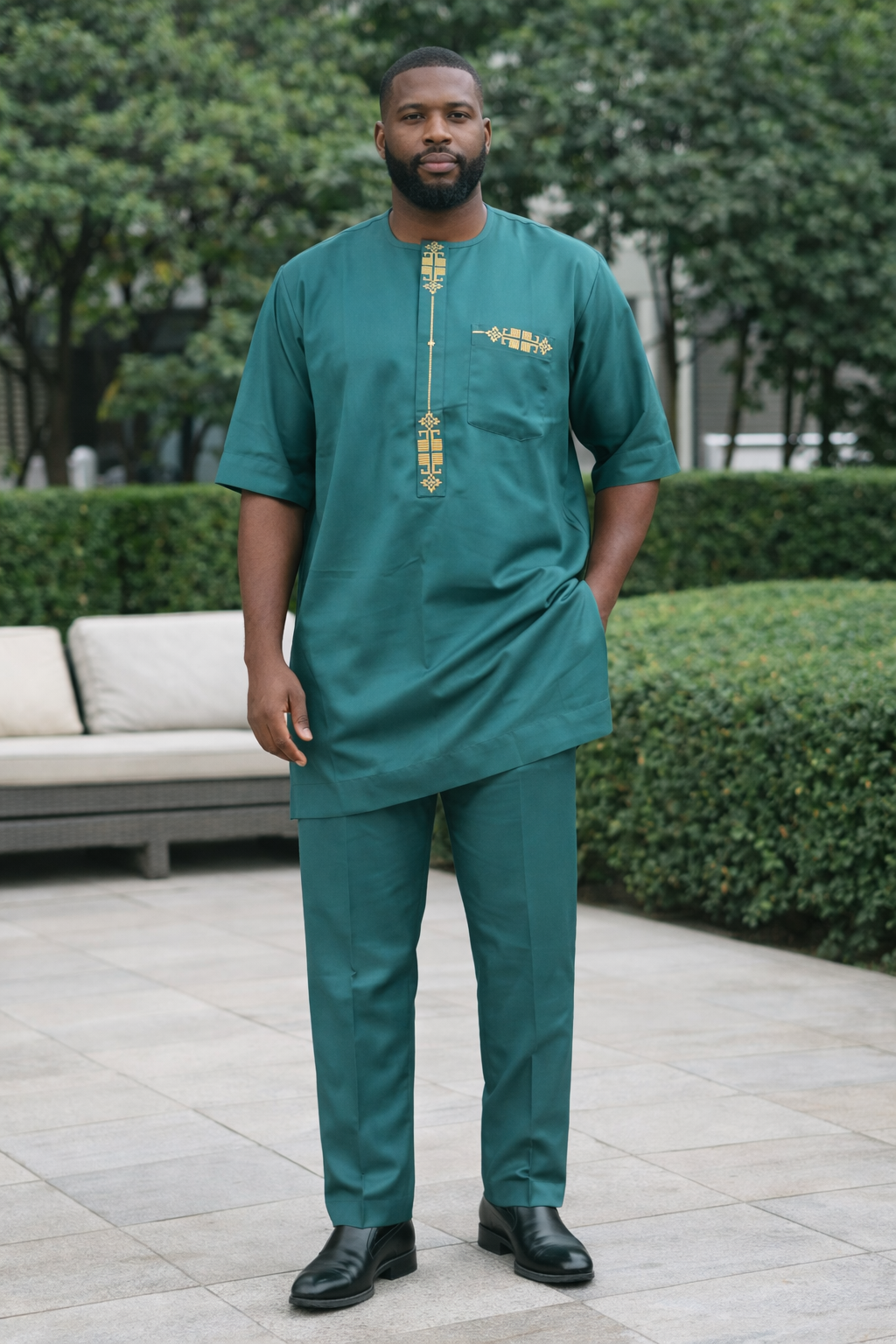 Men’s Danshiki Top and Pant Set – Authentic African Outfit