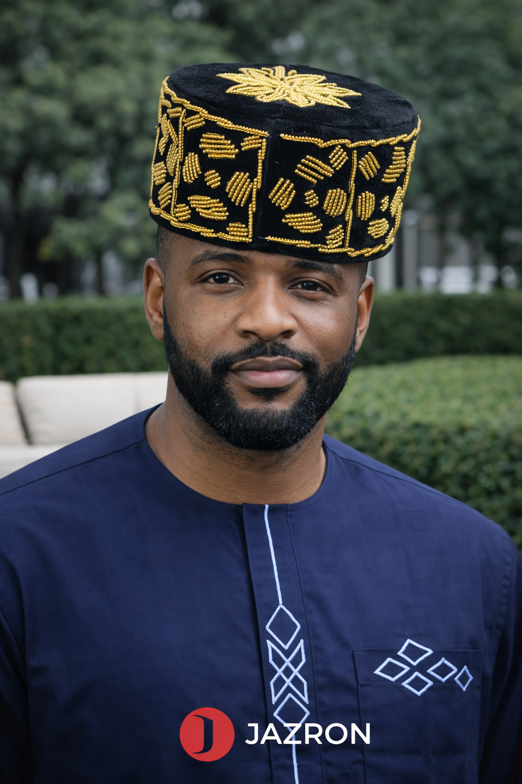 Men’s Traditional African Embroidered Caps – Premium Cultural Headwear