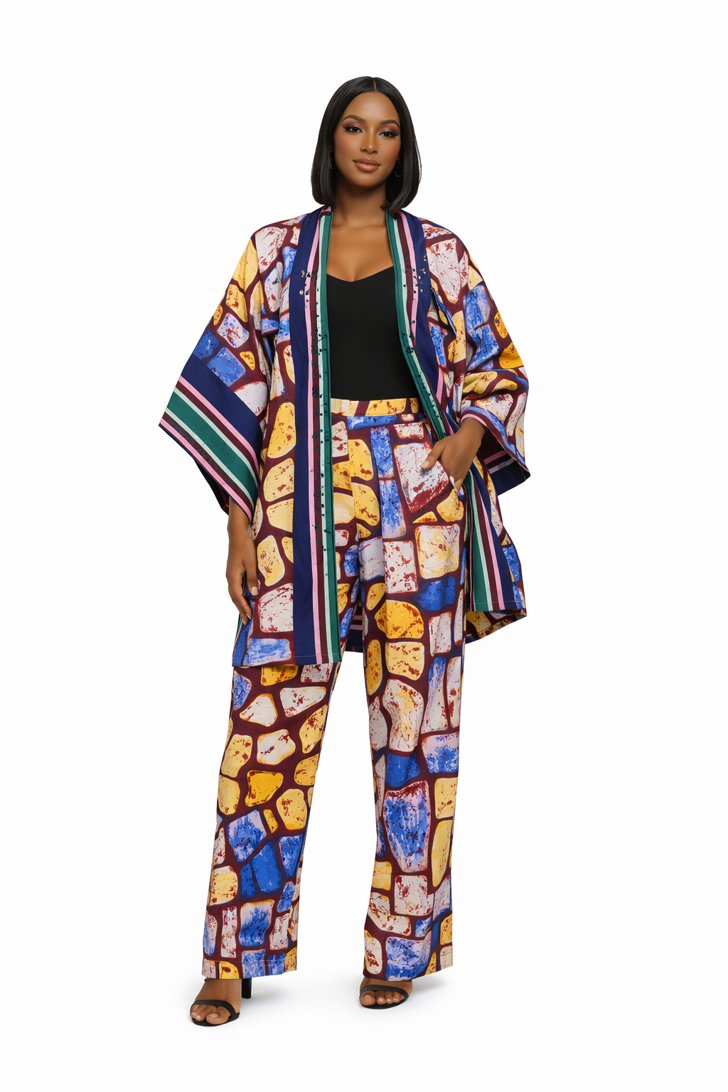 Women’s Kimono Top & Pant Set | Stylish Modern Wear