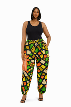 African Print Jogger Pants for Women | Ankara High-Waist Pants