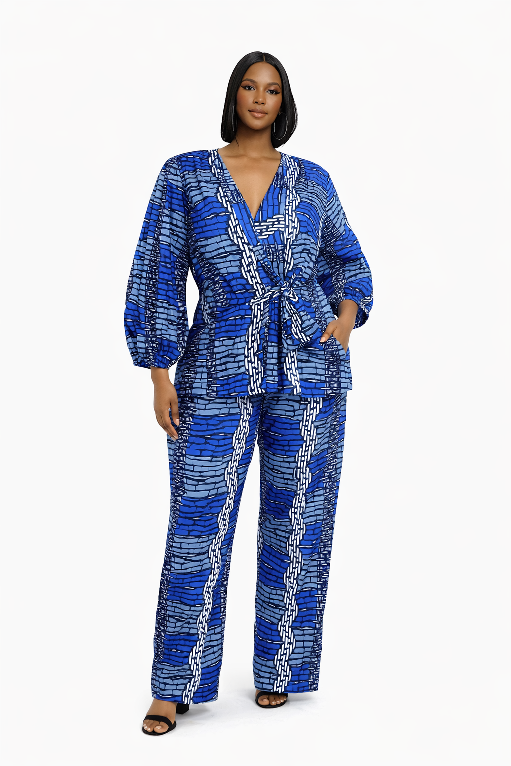 African Print Two-Piece Set for Women | Ankara Shirt & Pants Outfit