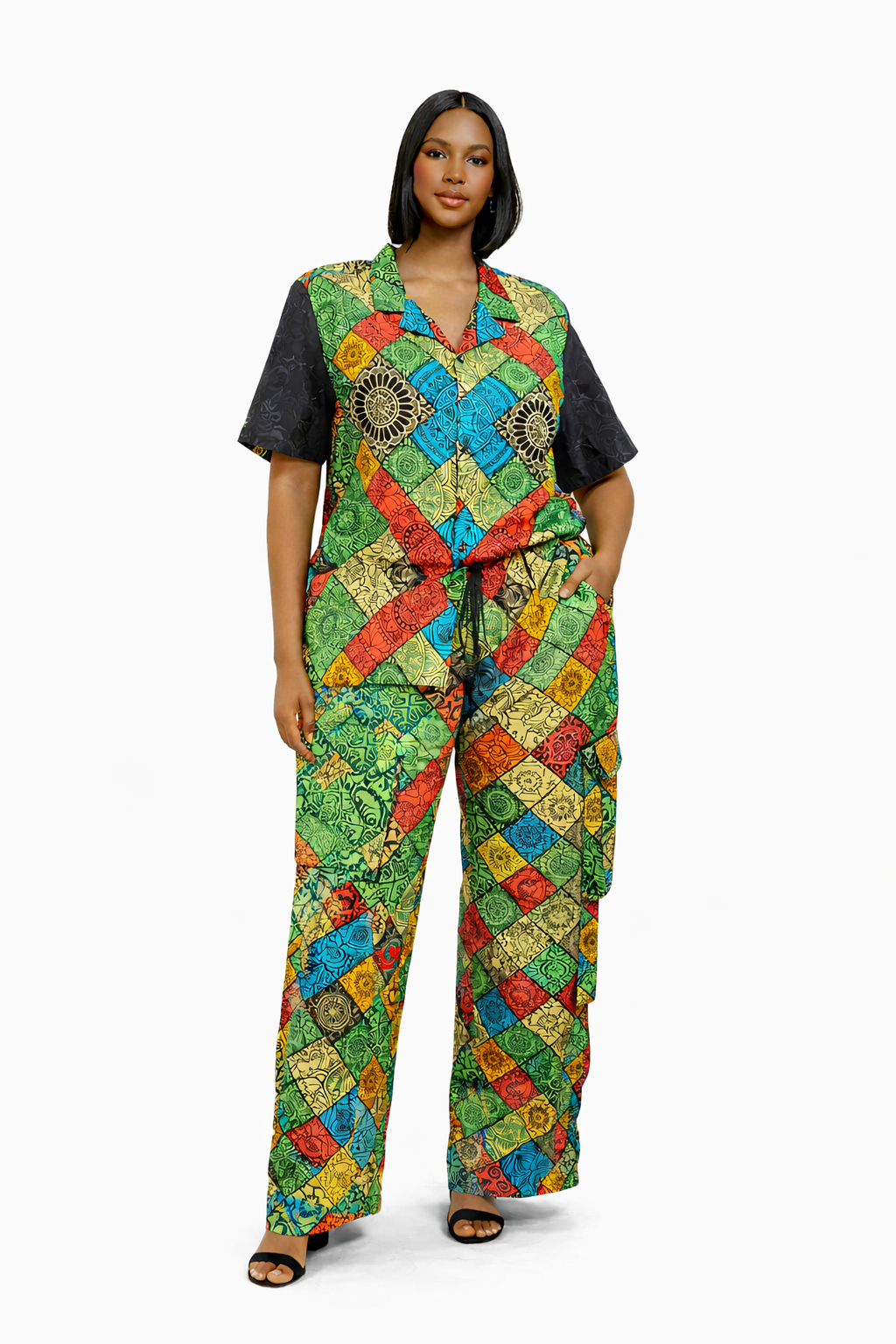 African Print Two-Piece Set for Women | Ankara Shirt & Pants Outfit