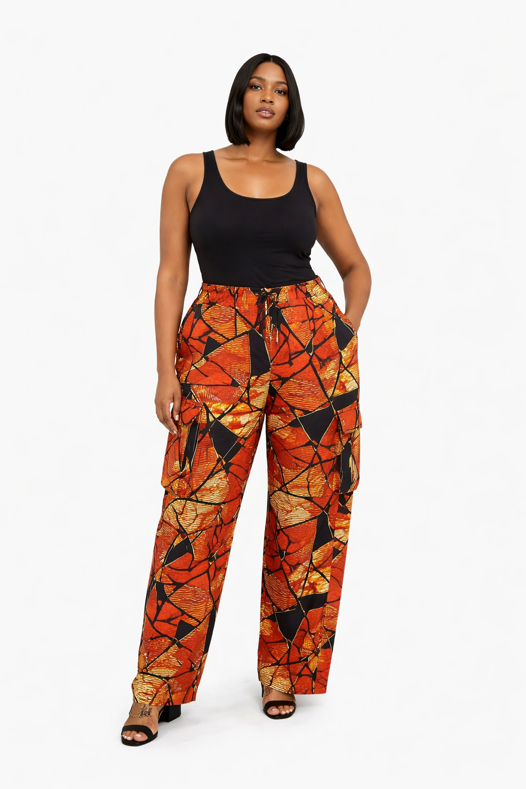 African Print Jogger Pants for Women | Ankara High-Waist Pants