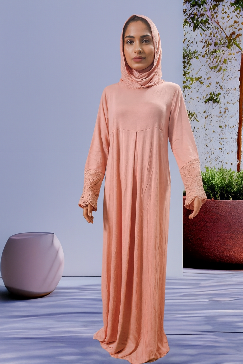 Jersey Prayer Clothes for Muslim women with Hoody