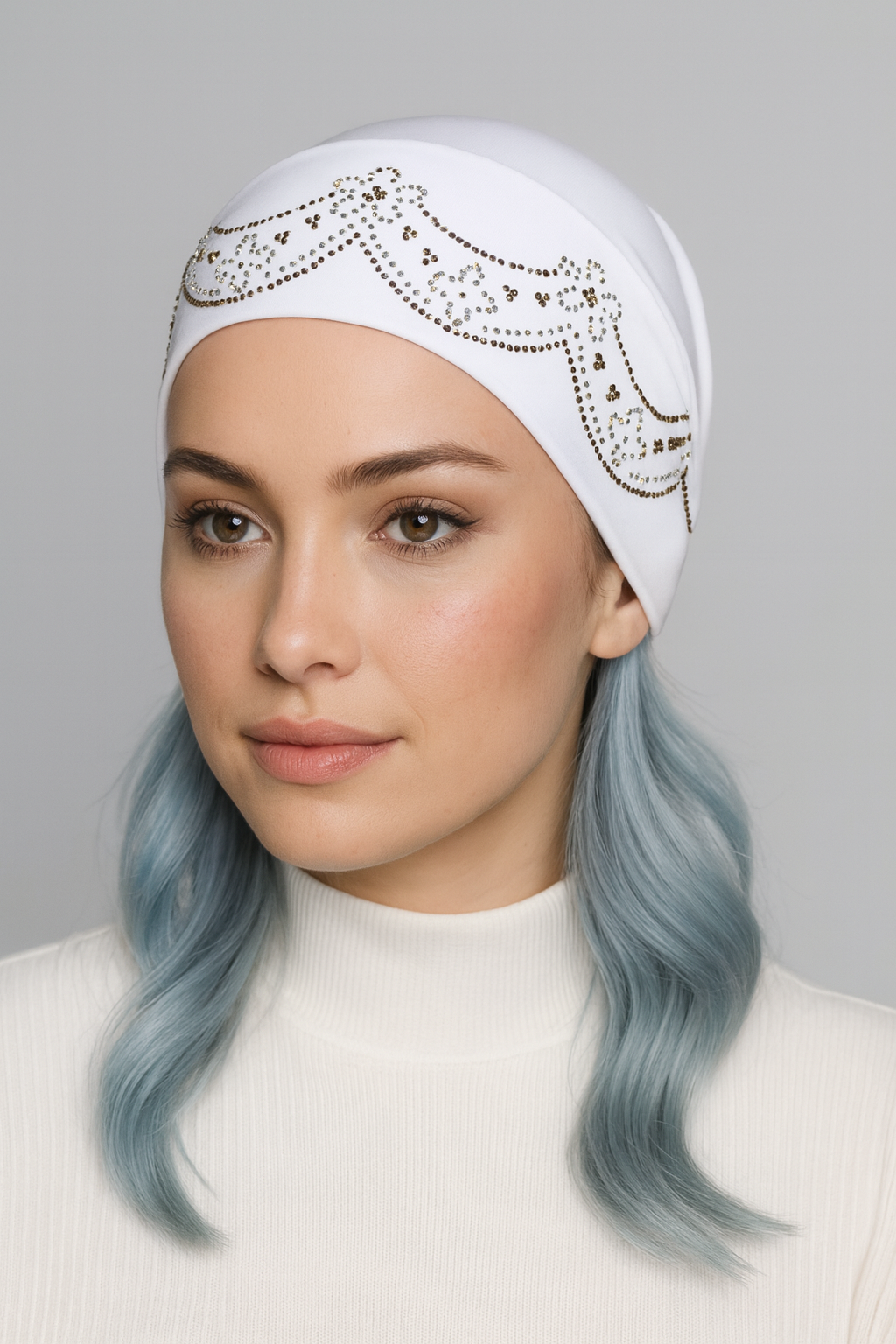 Undercover cap with Rhinestone designs.