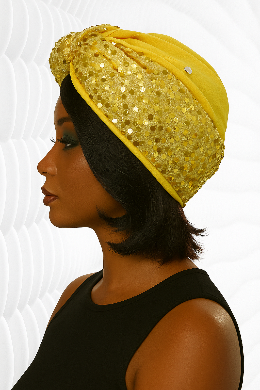 Handmade Turban for women with Sequence embellishment