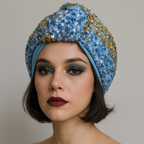 Handmade Turban for women with Sequence embellishment