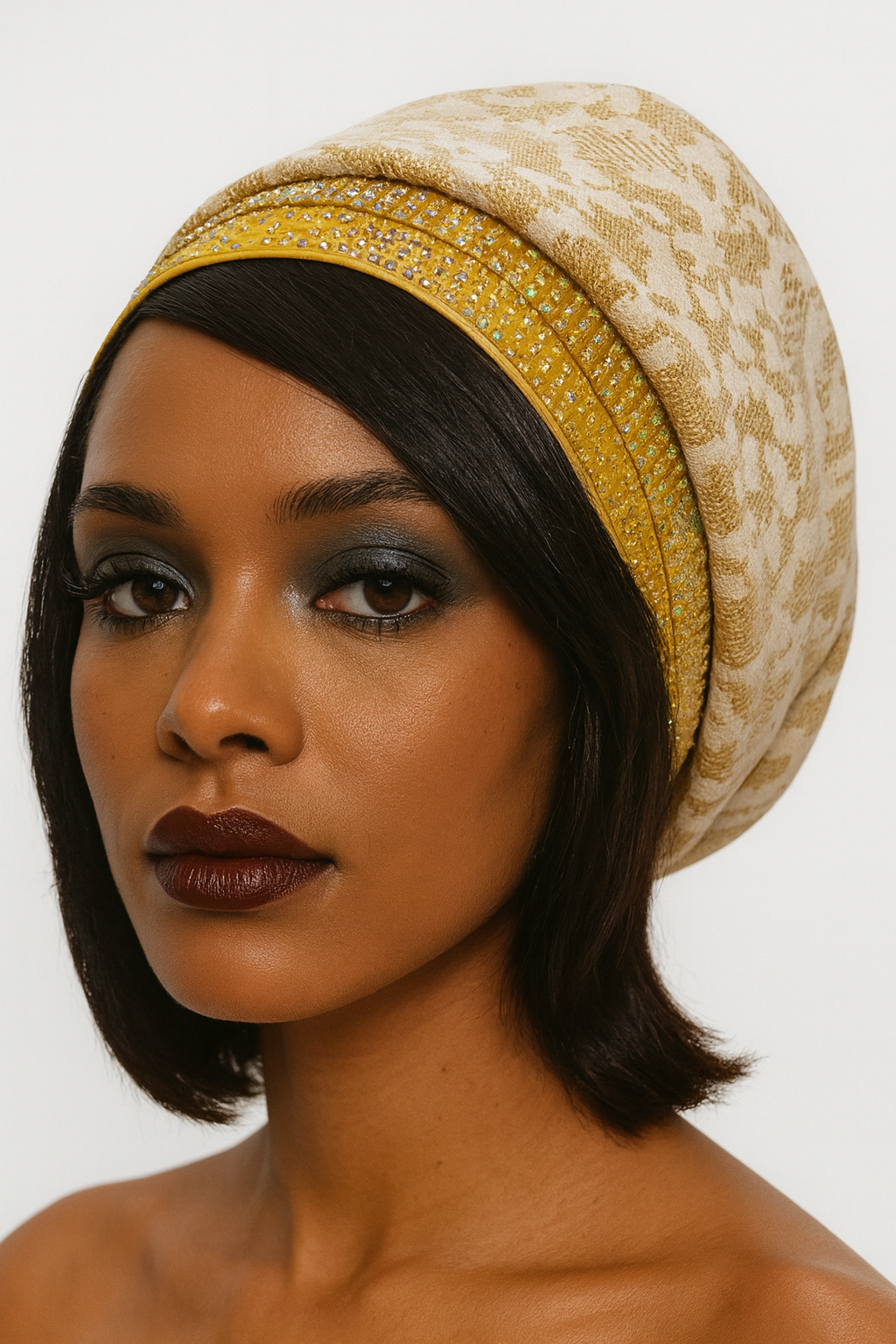 Glammy Turban, Headwrap for women, Pre tie Gele for women.