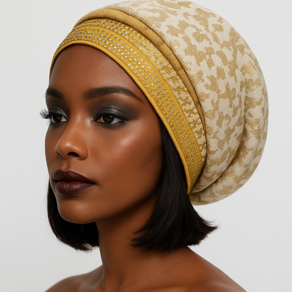 Glammy Turban, Headwrap for women, Pre tie Gele for women.