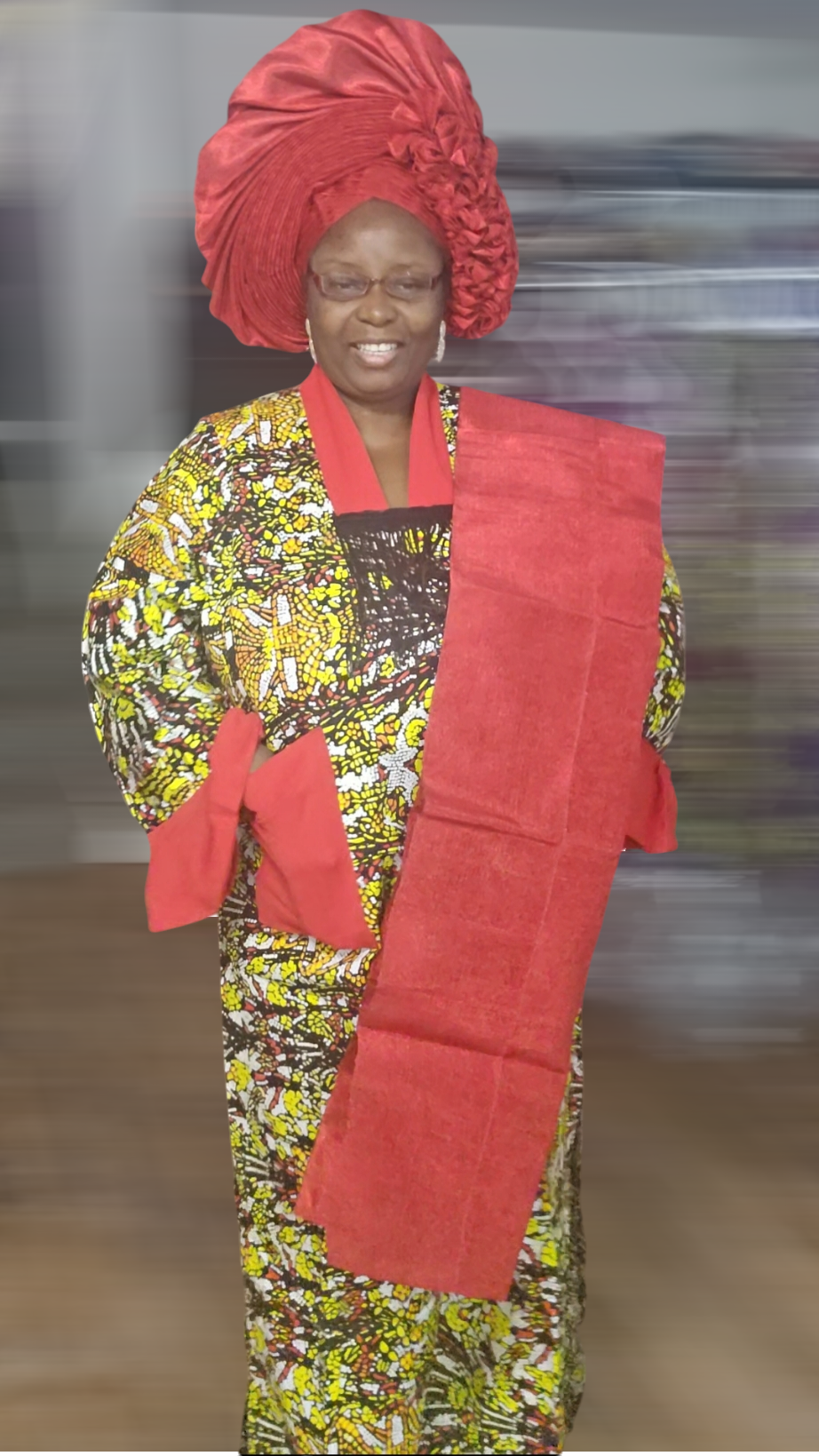 Aso Oke Auto Gele, Pre Tie Head wrap, Party Ready with Shoulder Scarf.