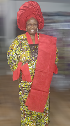 Aso Oke Auto Gele, Pre Tie Head wrap, Party Ready with Shoulder Scarf.