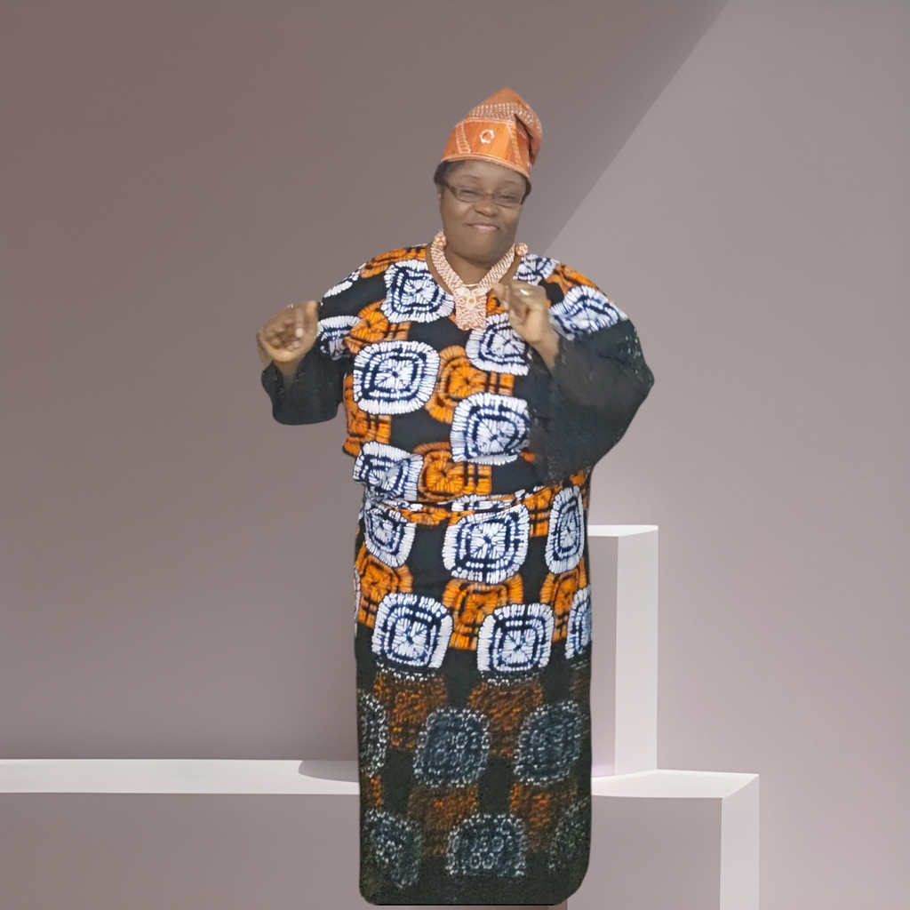 African Ankara Iro and Buba Set: 3-Piece Colorful African Print with lace materials mix for women