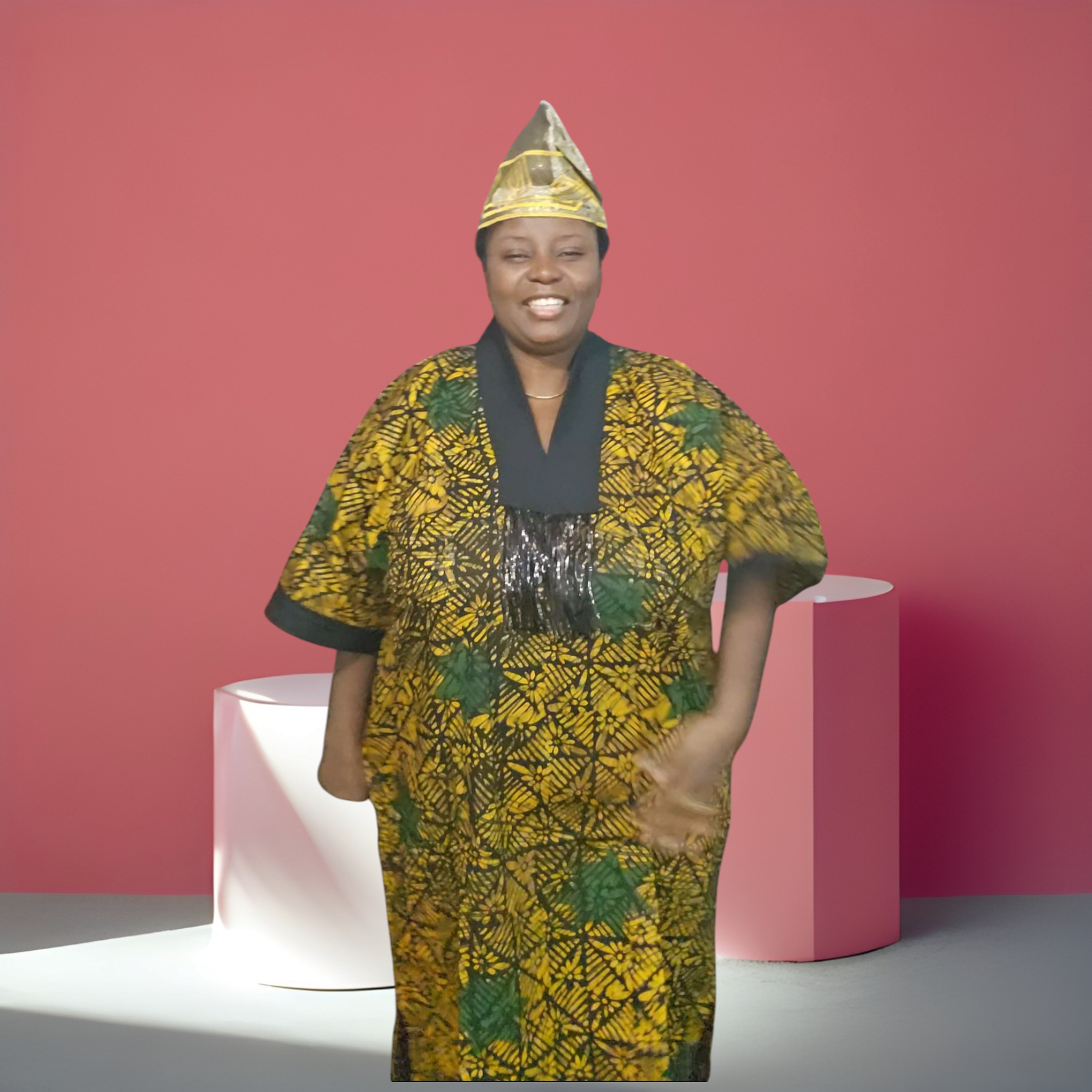 Kampala Kaftan Dress: Long African Bubu Gown, Plus Size, Free wear