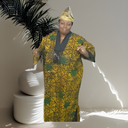 Kampala Kaftan Dress: Long African Bubu Gown, Plus Size, Free wear