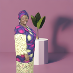 African Ankara Iro and Buba Set: 3-Piece Colorful African Print with lace materials mix for women