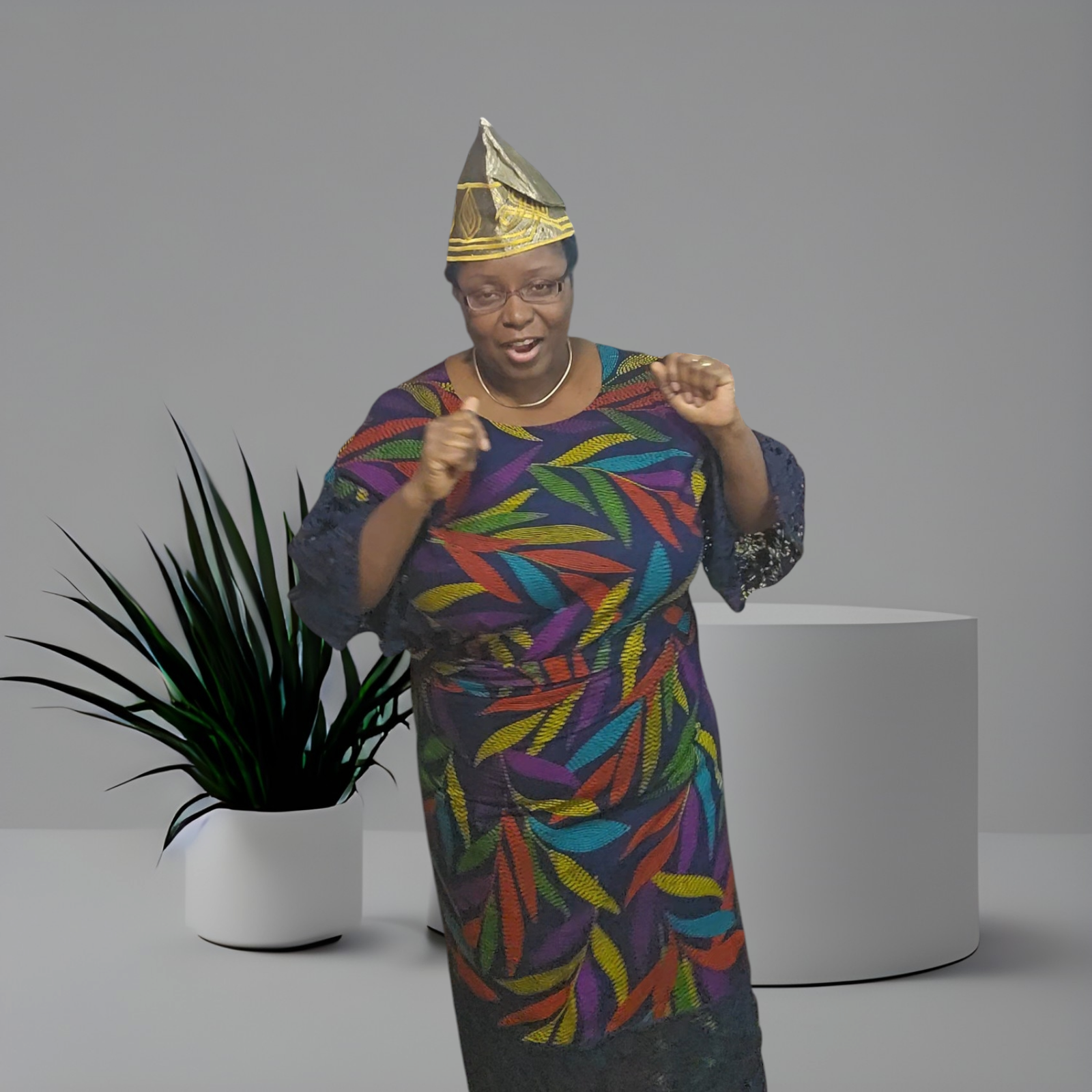 African Ankara Iro and Buba Set: 3-Piece Colorful African Print with lace materials mix for women