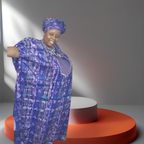 Kampala boubou with embodery design in front for women.