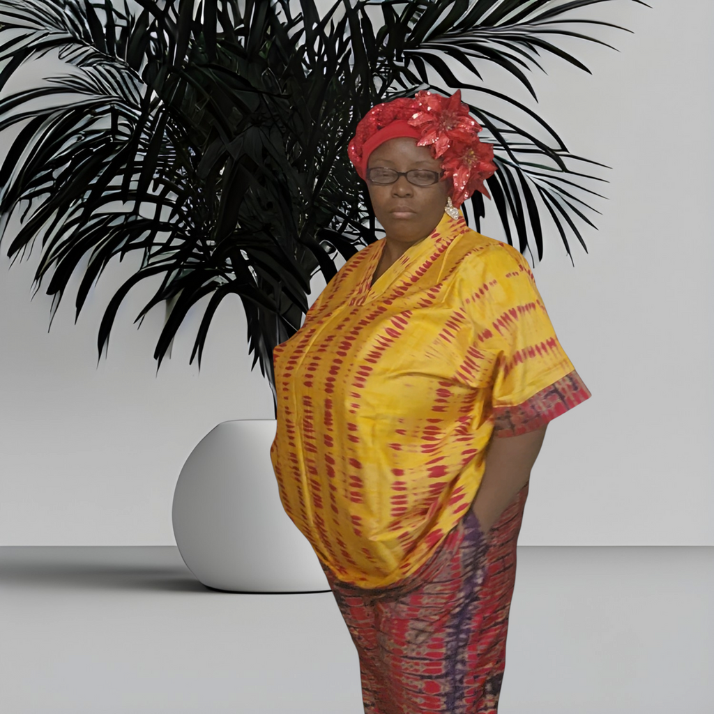 Silk Adire, Tye and Dye top and Pant for women