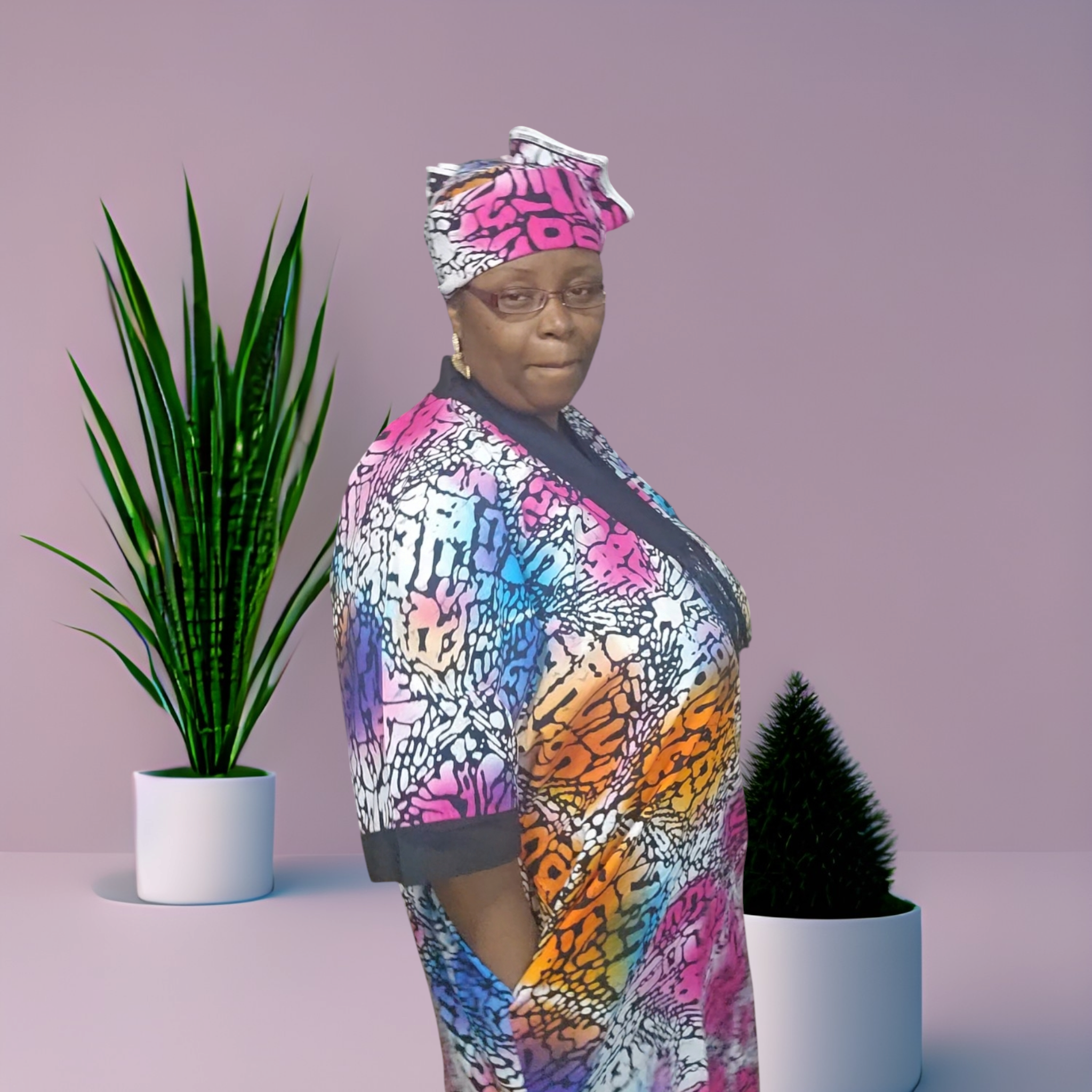 Ankara Kaftan Dress: Long African Bubu Gown, Plus Size and free wear.