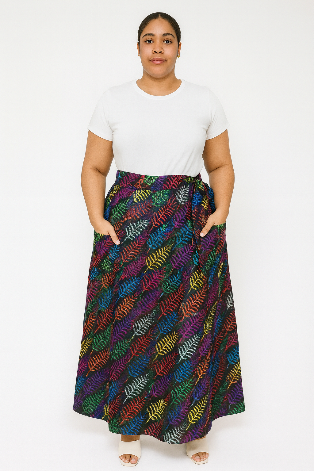 Fully Stoned Ankara Wrap Skirt with Head wrap