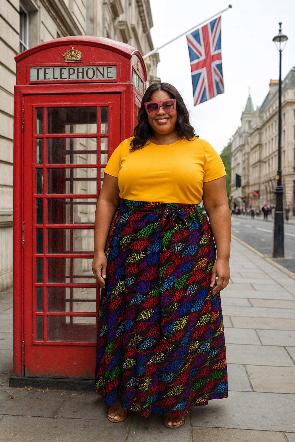 Fully Stoned Ankara Wrap Skirt with Head wrap