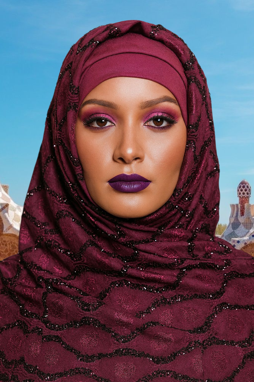 Hijab Scarves with matching Undercap Set,  Muslim Head Scarf for Women Long Shawl Inner Hijab Cap