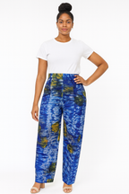 Ankara Cargo Pant for women. African Print Cotton, Elastic Waist with Band.