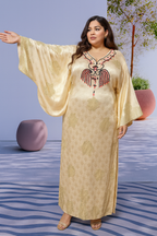 Abaya Dress with Butterfly sleeve for women. fully stoned and neatly design with embodery