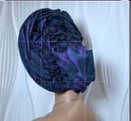 Blue Aso Oke Auto Gele with Iborun – Elegance Redefined by Jazron LLC: Home of African Fashion