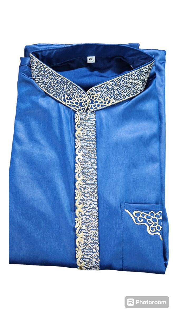 Kaftan for men long sleeve Men's Robe, Tall Muslim clothes with Embodery. Dubai Jalamias