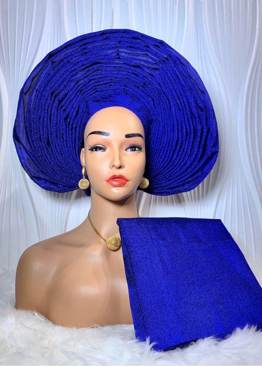 Round Fan Auto Gele, Ready to wear and Party Ready