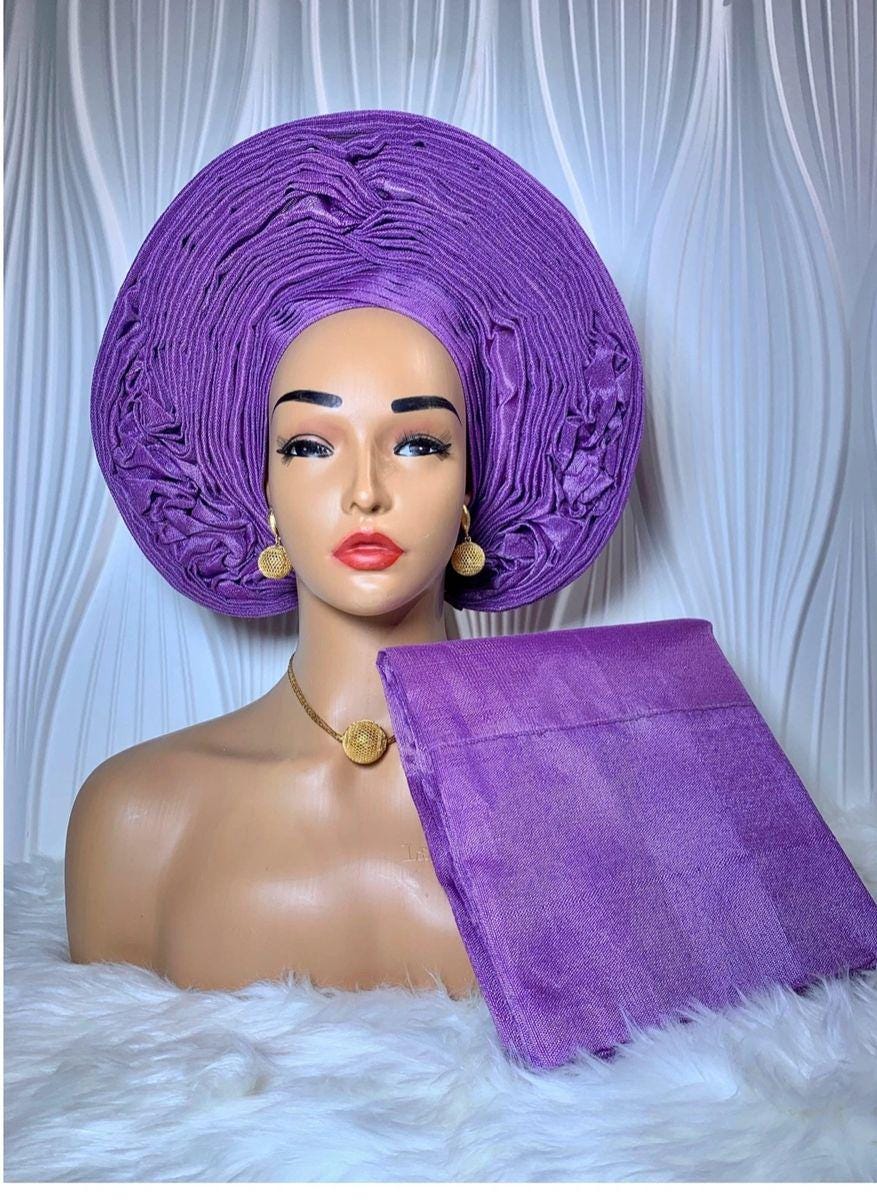 Round Fan Auto Gele, Ready to wear and Party Ready