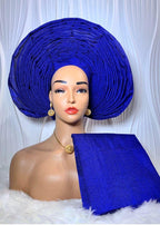 Round Fan Auto Gele, Ready to wear and Party Ready