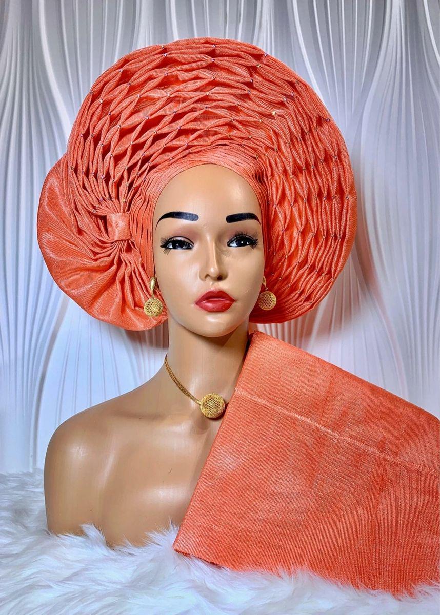 Aso Oke Auto Gele with Iborun – Effortless Elegance by Jazron LLC: Home of African Fashion