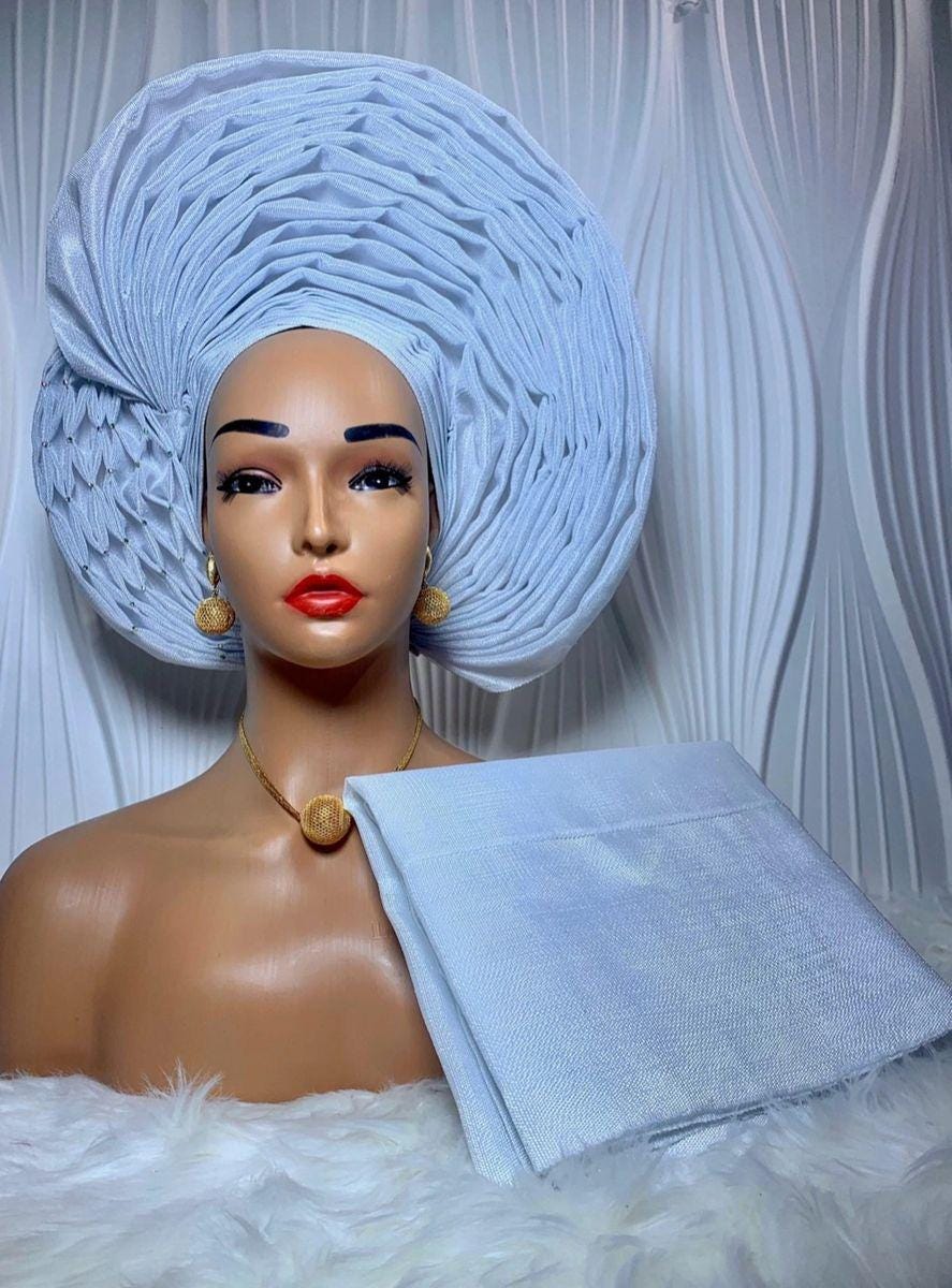 Aso Oke Auto Gele with Iborun – Effortless Elegance by Jazron LLC: Home of African Fashion