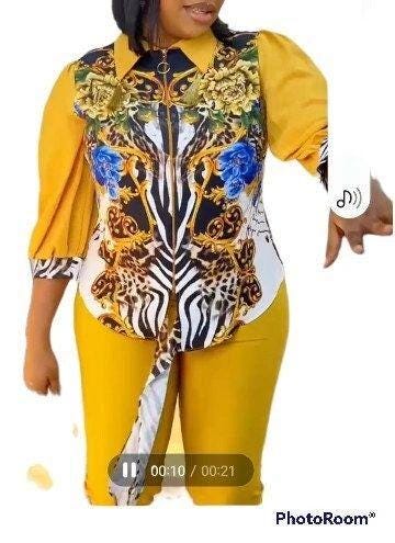 2 Pieces Top and Pant for women, Formal and all Occassion