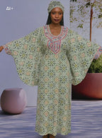 Abaya Dress with Butterfly sleeve for women. fully stoned and neatly design with embodery