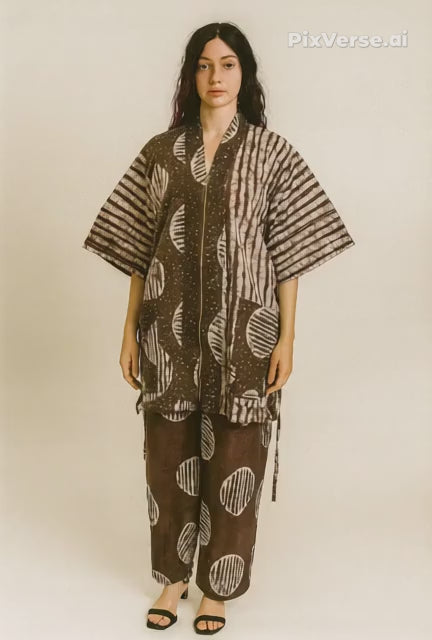 African Print Two-Piece Set for Women | Plus-Size Kampala Top & Pants Outfit