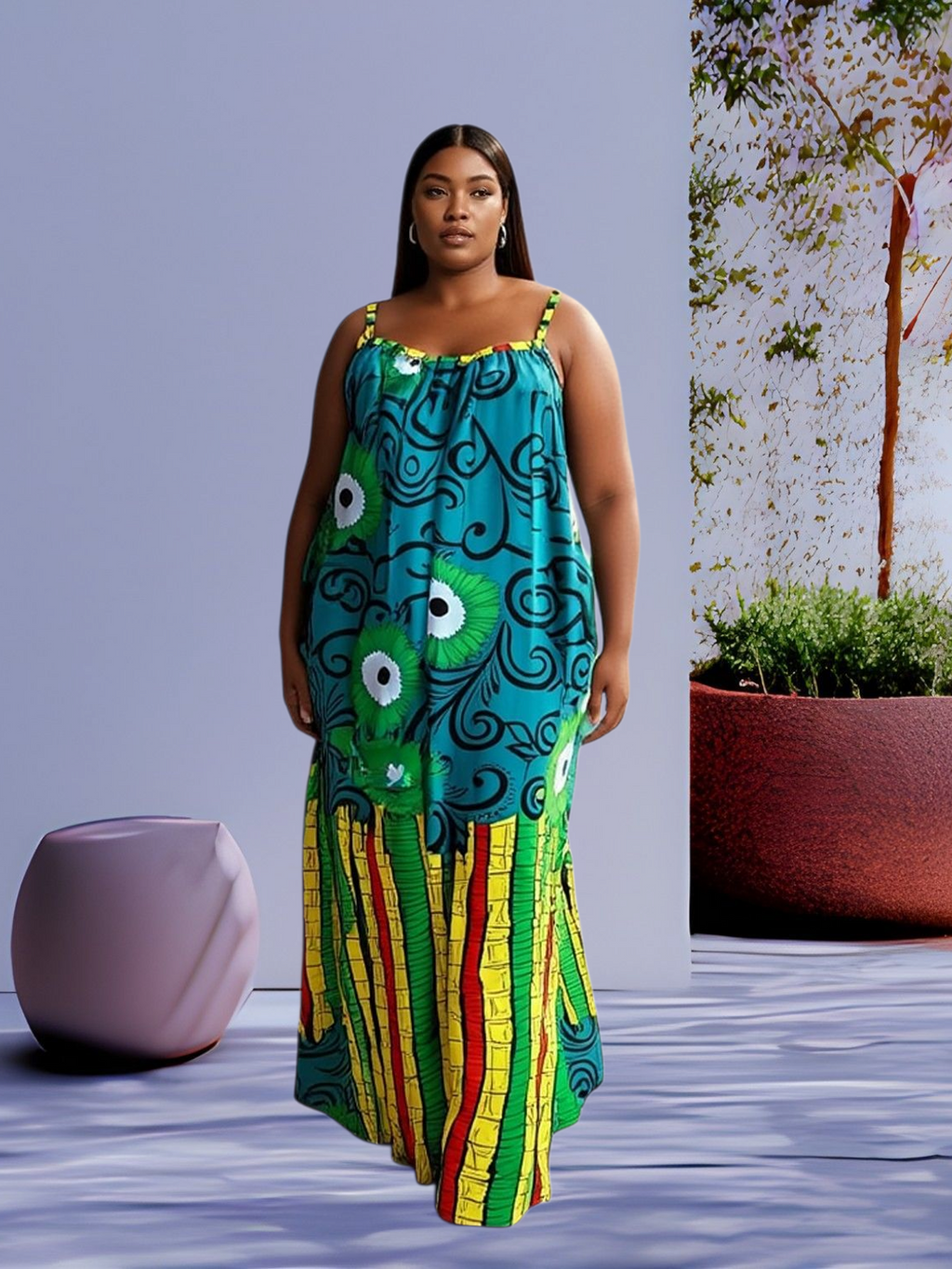 Sleeveless Long Dress for women. Momo designs