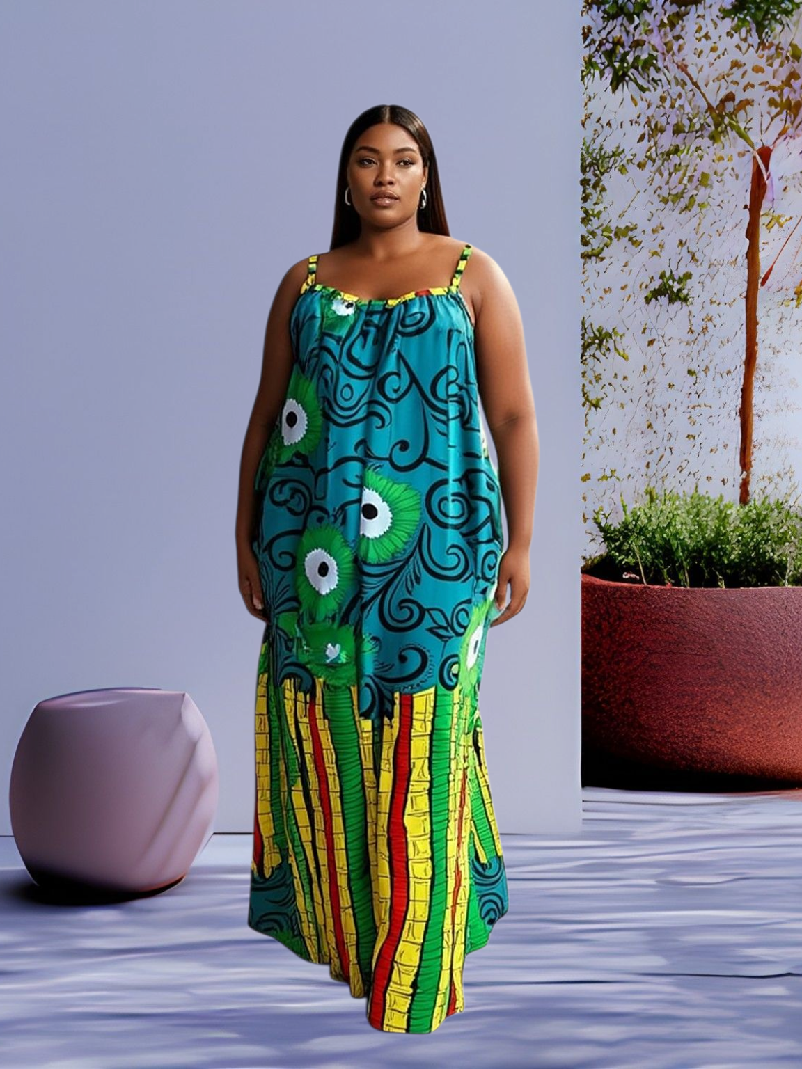 Sleeveless Long Dress for women. Momo designs