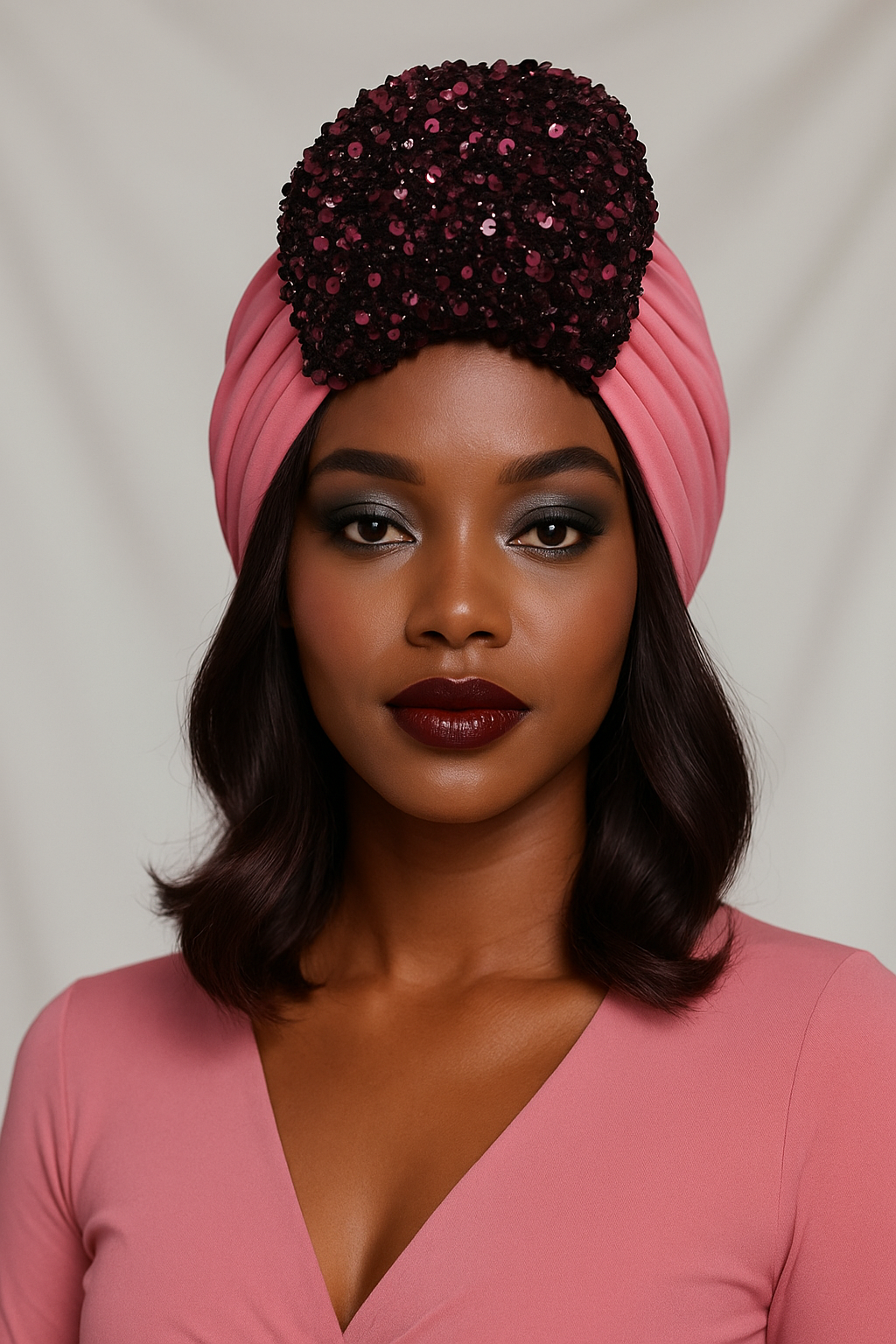 Handmade Turban for women with Sequence embellishment