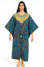 Ankara buterfly Sleeve with inner belt, fully stoned, Bubu for women