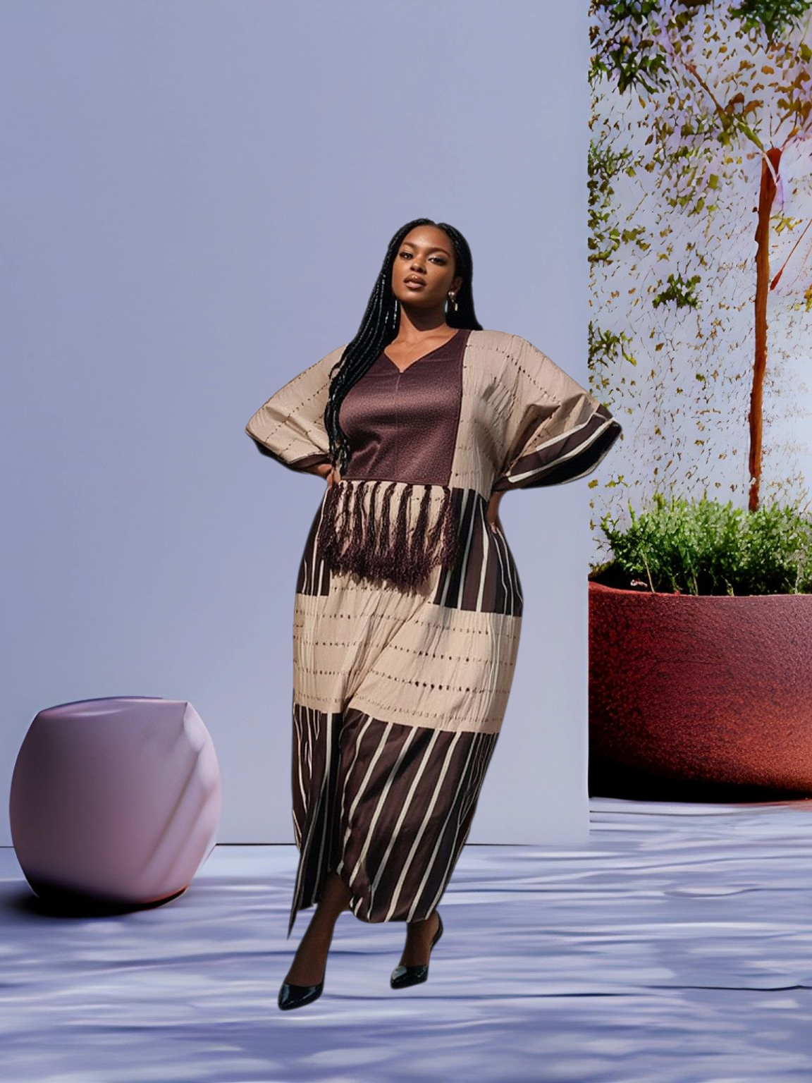 Aso Oke with embroidery dress for women