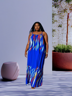 Sleeveless Long Dress for women. Momo designs