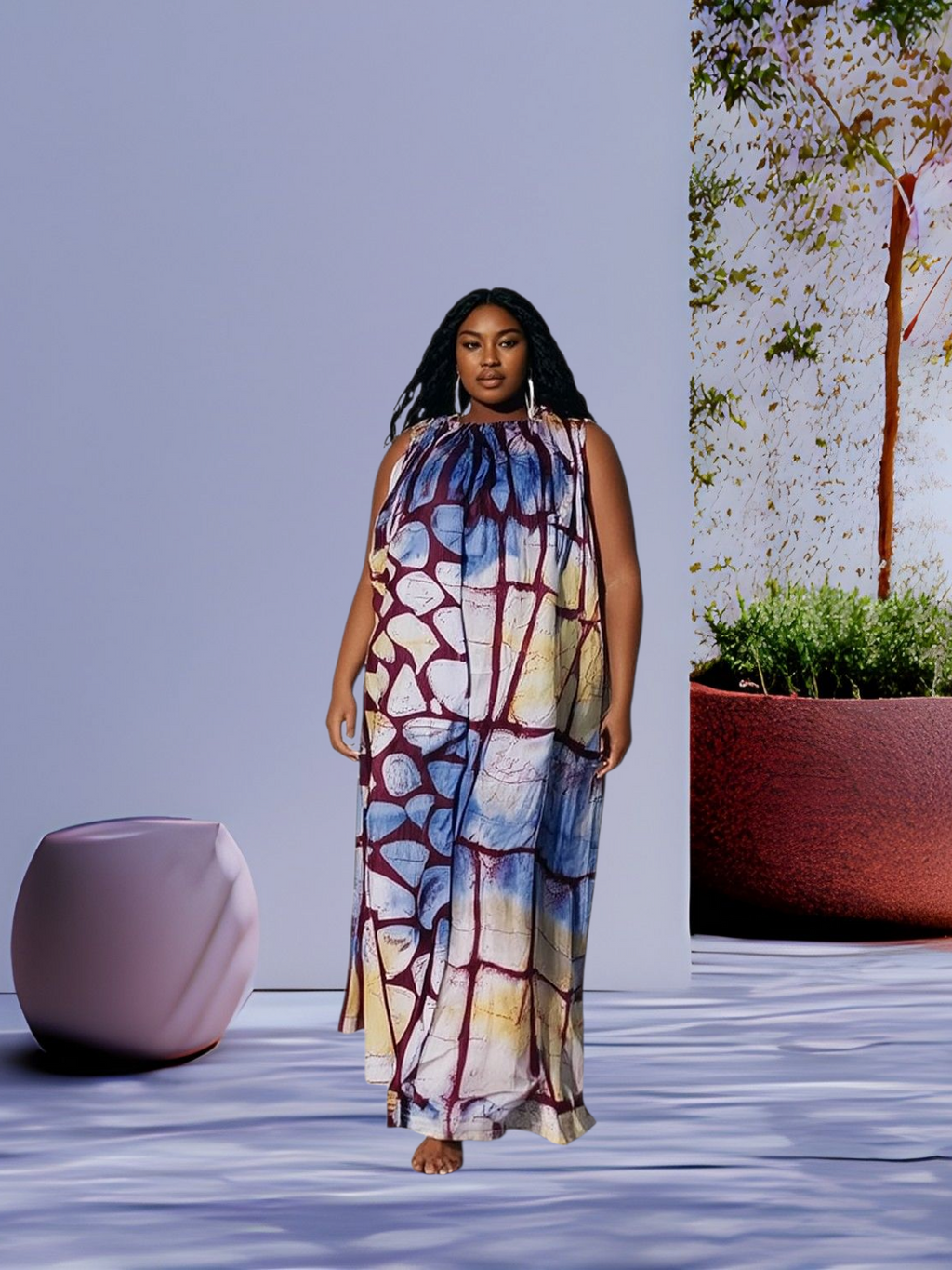 Sleeveless Long Dress for women. Momo designs