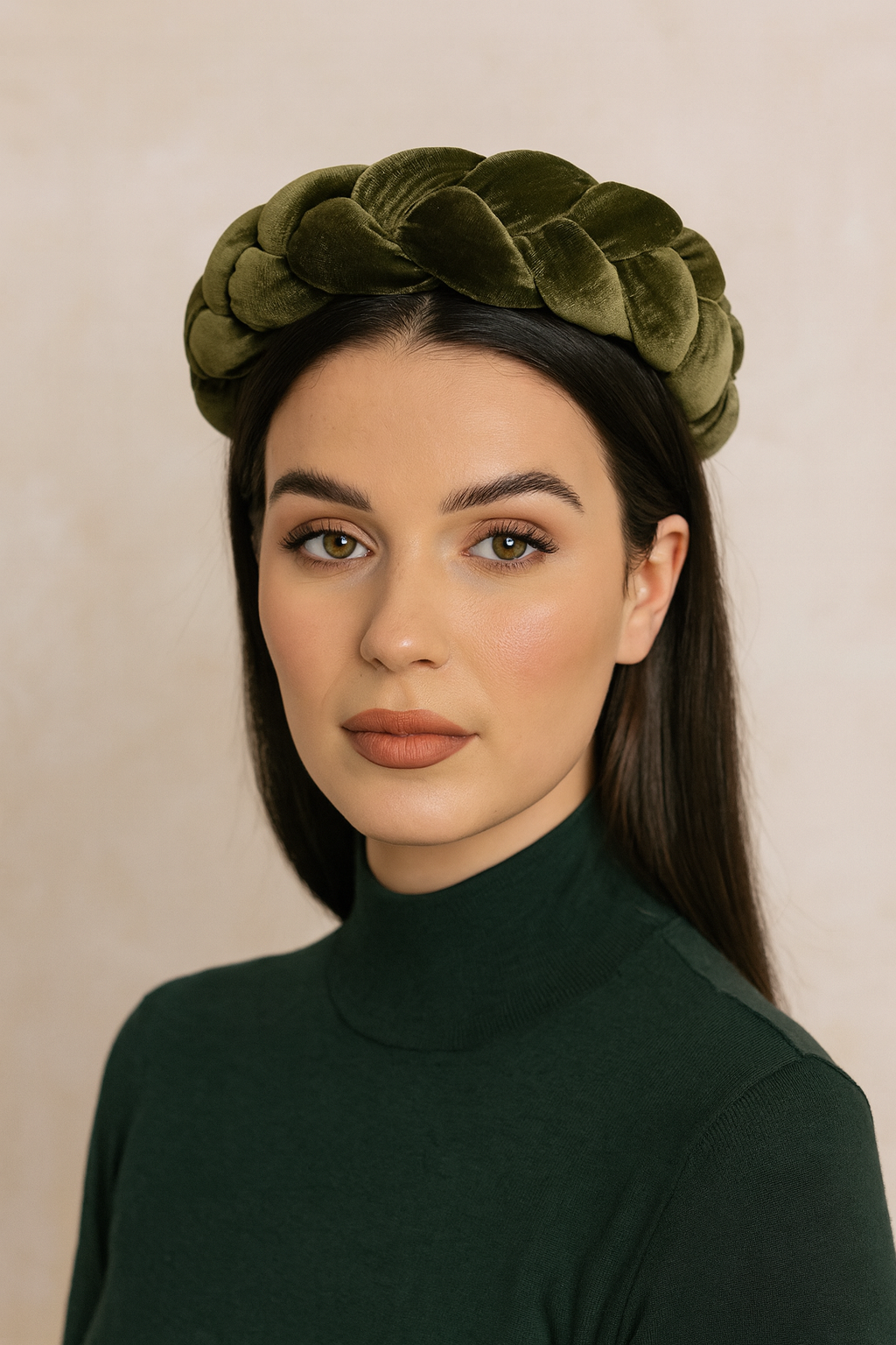 Velvet Braided Headband for women