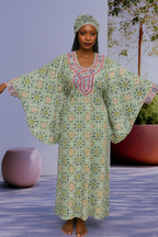 Abaya Dress with Butterfly sleeve for women. fully stoned and neatly design with embodery