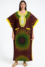 Ankara buterfly Sleeve with inner belt, fully stoned, Bubu for women