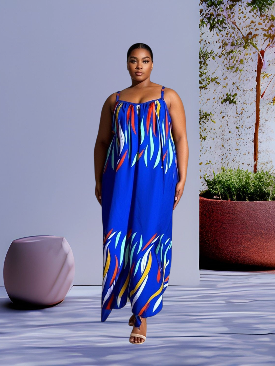 Sleeveless Long Dress for women. Momo designs