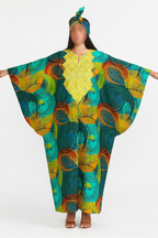 Ankara buterfly Sleeve with inner belt, fully stoned, Bubu for women